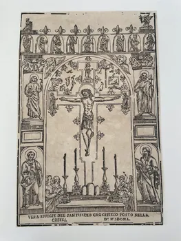 imagerie ancienne VERA EFFIGIE DEL SANTISSIMO CROCEFISSO POSTO NELLA  CHIESA DI MODONA 2000.46.27 Photo Mucem