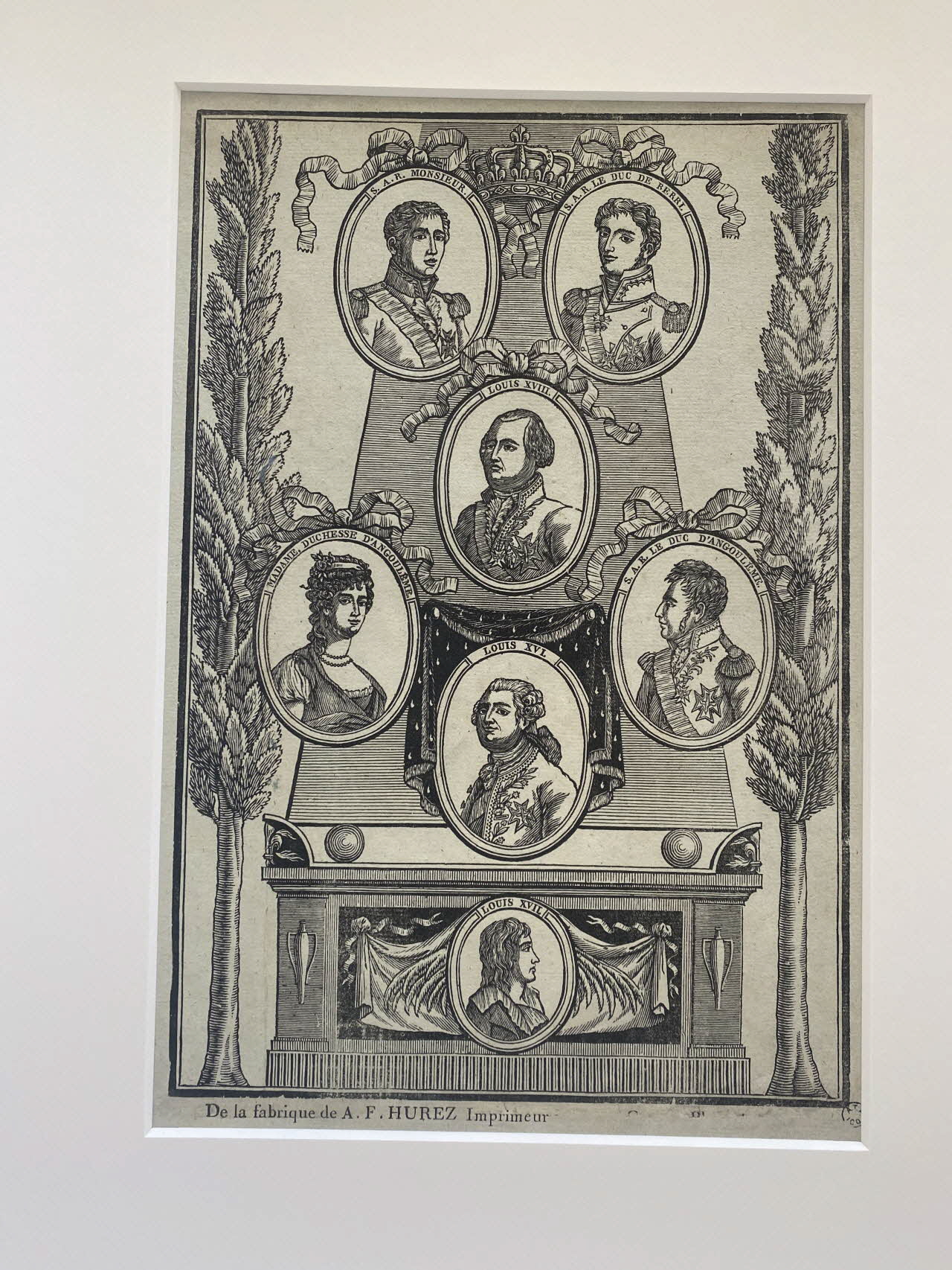 Pierre-François Godard ; Amand-François Hurez imagerie ancienne Famille royale de France Cambrai 1817-1818 1965.75.131 Photo Mucem