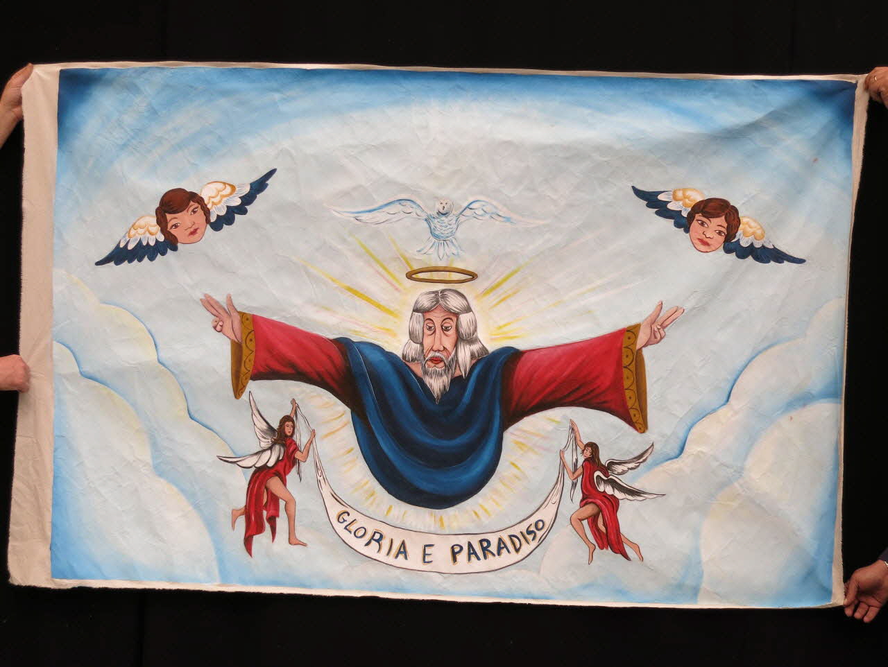 Guiseppe Caropepe rideau de fond de scène Paradiso Sicile, Italie 2005 2015.1.49 Photo Mucem