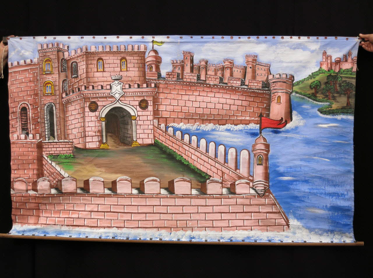 Giacinto Fiore rideau de fond de scène Mura di castello Sicile, Italie 1980-1989 2015.1.50 Photo Mucem