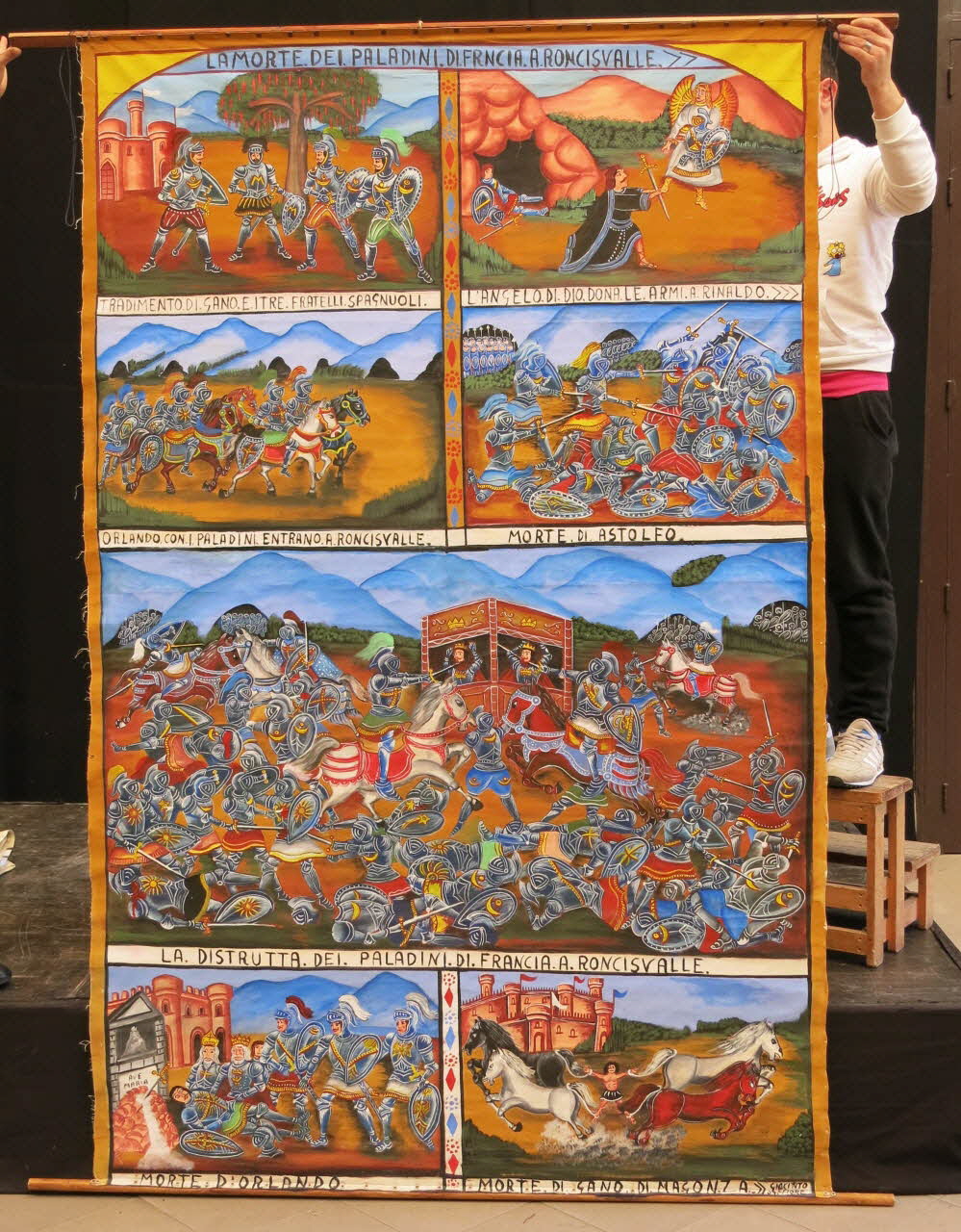 Guiseppe Caropepe affiche La distrutta dei paladini di Francia a Roncisvalle Sicile, Italie 1979-1981 2015.1.51 Photo Mucem