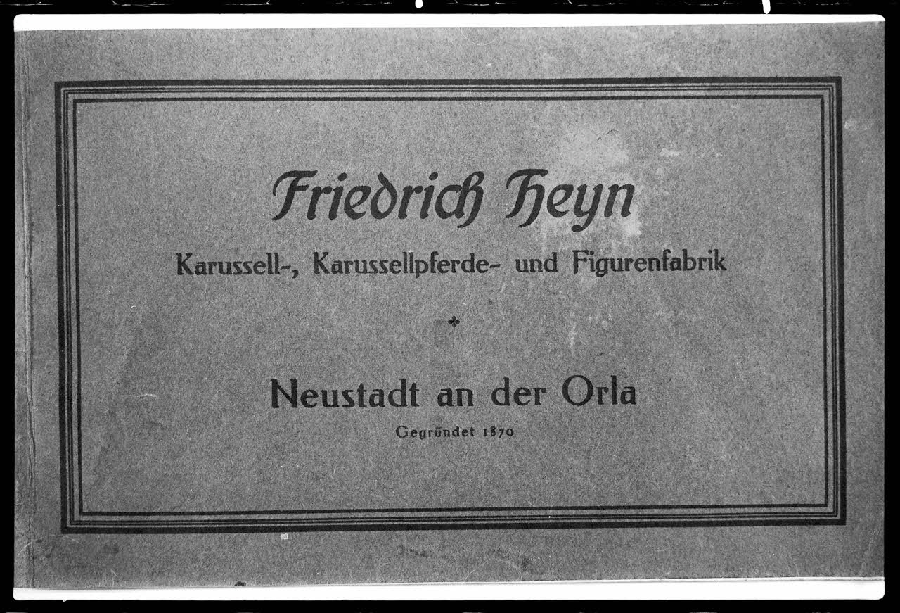 photographie Manège. Extrait du catalogue sur le matériel forain de Friedrich Heyn. Daté de 1870. Collection particulière Ph.1987.84.1 Photo