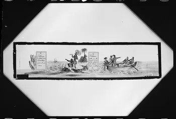 photographie Plaque de lanterne magique. Robinson Crusoé Ph.1988.1.535 Photo