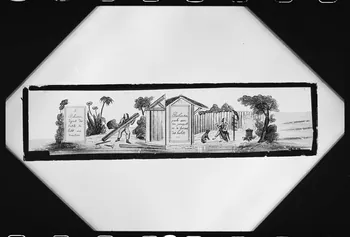 photographie Plaque de lanterne magique. Robinson Crusoé Ph.1988.1.536 Photo