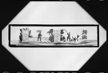 photographie Plaque de lanterne magique. Robinson Crusoé Ph.1988.1.537 Photo