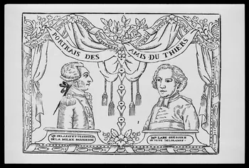 photographie "Portraits des amis du Thiers Etat". Estampe datée de 1789. Bois noir et blanc. Orléans Ph.1988.2.29  Photo