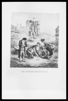 photographie "Les joueurs de bouchon". Estampe. Lithographie couleur de Engelmann Ph.1988.2.308 Photo