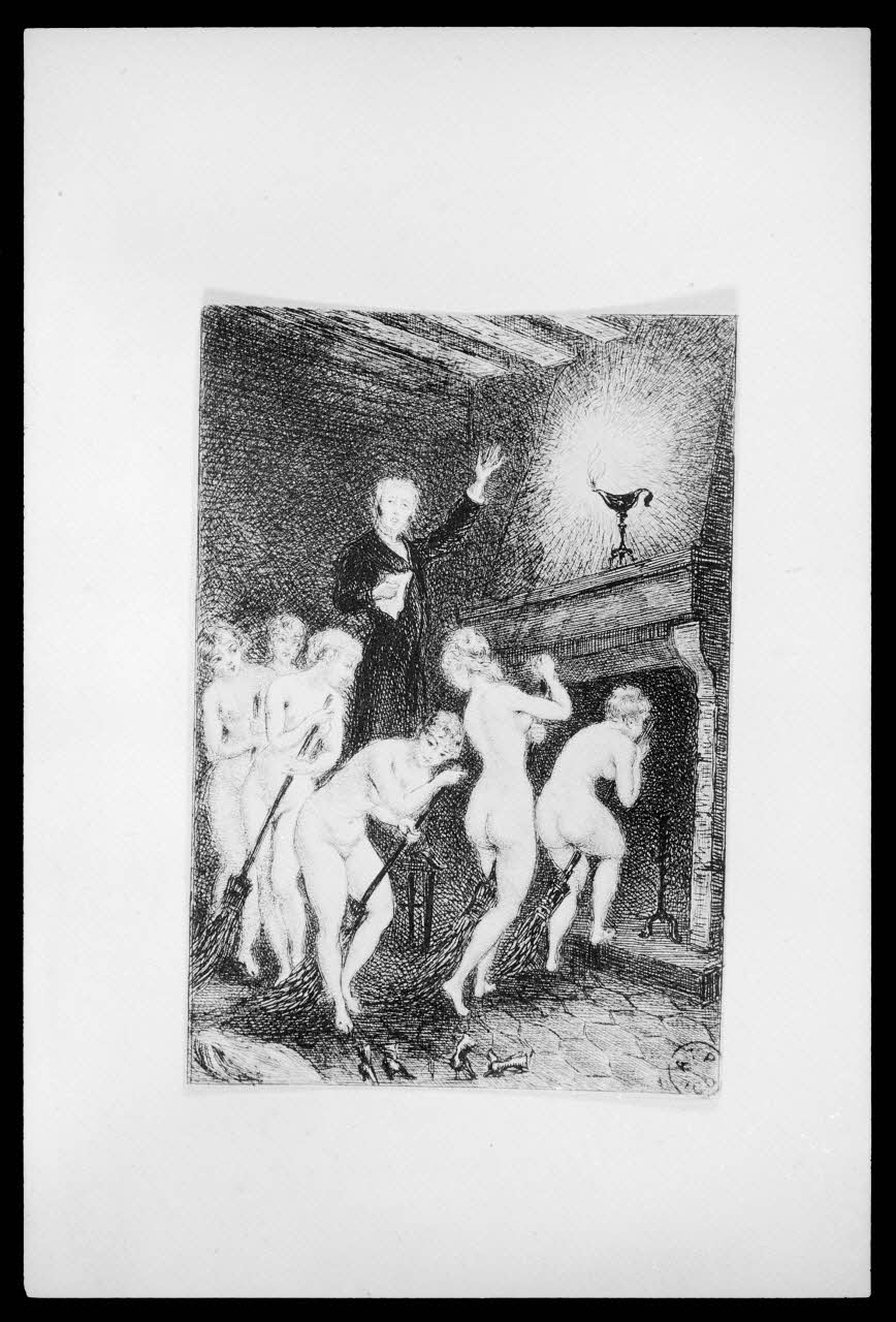 photographie "Femmes nues en partance". Estampe. Typographie noir et blanc Ph.1988.2.324 Photo