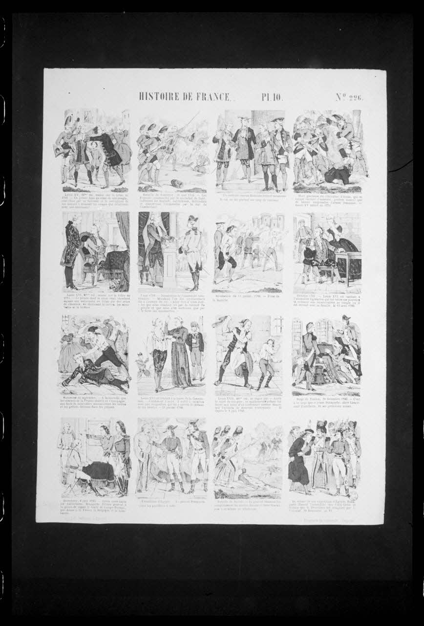 photographie "Histoire de France". Estampe datée de 1968. Litho couleur. Maison Pellerin à Epinal Ph.1988.2.445 Photo