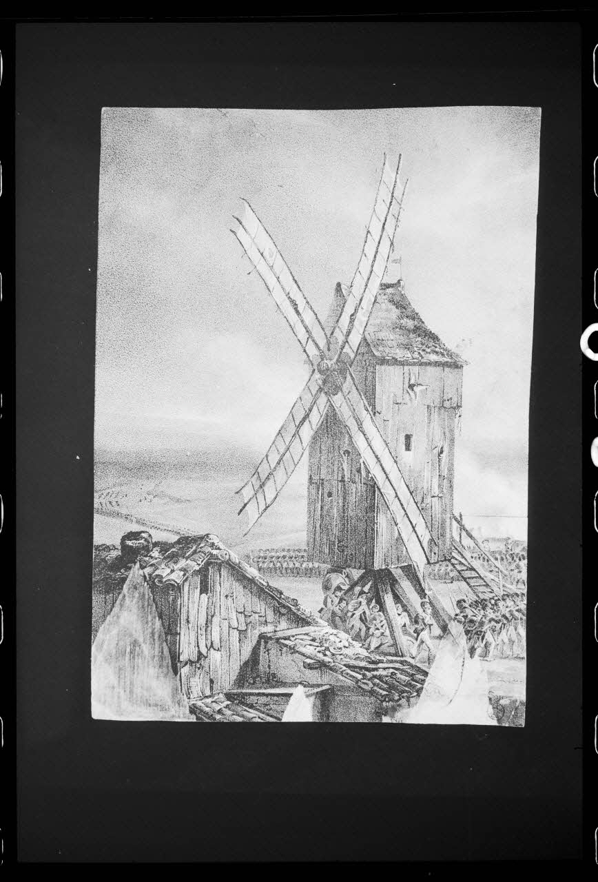 photographie Estampe datée de 1850 représentant la Bataille de Valmy. Lithographie couleur Ph.1988.2.491 Photo