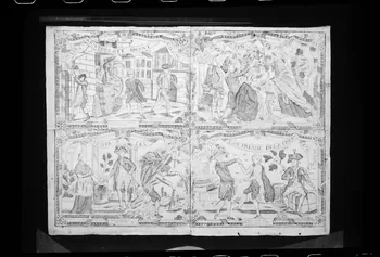 photographie "Les aristocrates jouant leur jeu".Estampe datée de 1790. Bois couleur. Letourmi à Orléans Ph.1988.2.529 Photo