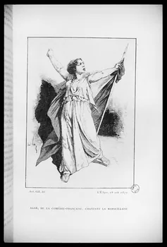 photographie "Agar chantant la Marseillaise". In "La Marseillaise" L. Fiaux. Page 250. Daté de 1870 Ph.1988.39.3 Photo