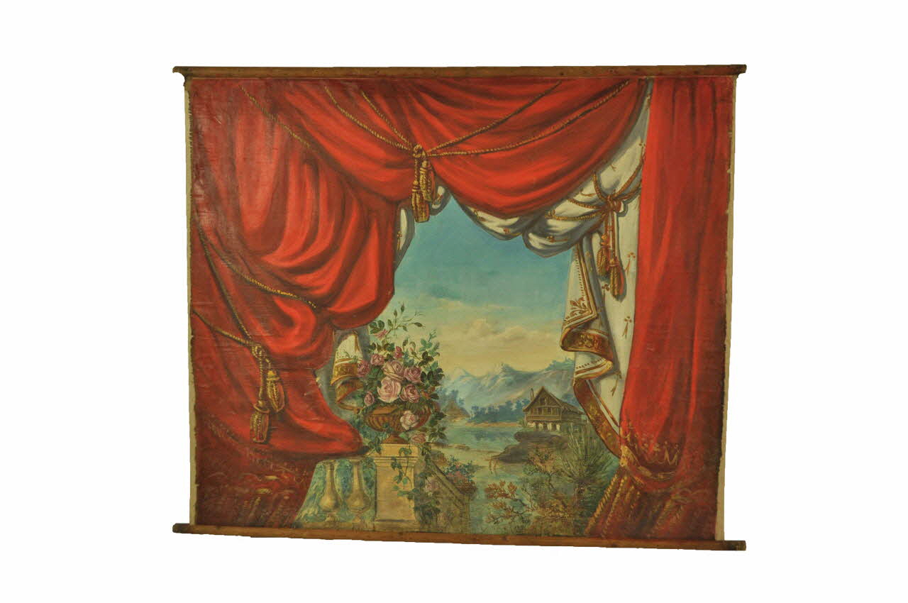 rideau de théâtre de marionnettes 1950.25.7 Photo Mucem