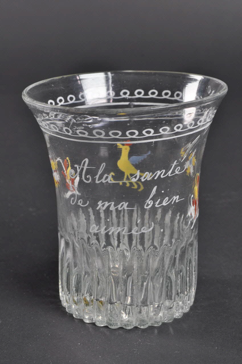 verre Gobelet à lèvre Haute-Normandie, France 1820-1848 1950.29.8 Photo Mucem