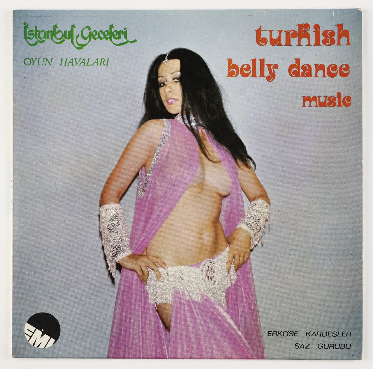 Emi ; Erköse Kardeşler Saz disque 33 tours Turkish belly dance music Turquie 1973 2023.21.3.1-2 Photo Mucem / Marianne Kuhn