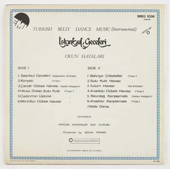 Emi ; Erköse Kardeşler Saz disque 33 tours Turkish belly dance music Turquie 1973 2023.21.3.1-2  Photo Mucem / Marianne Kuhn