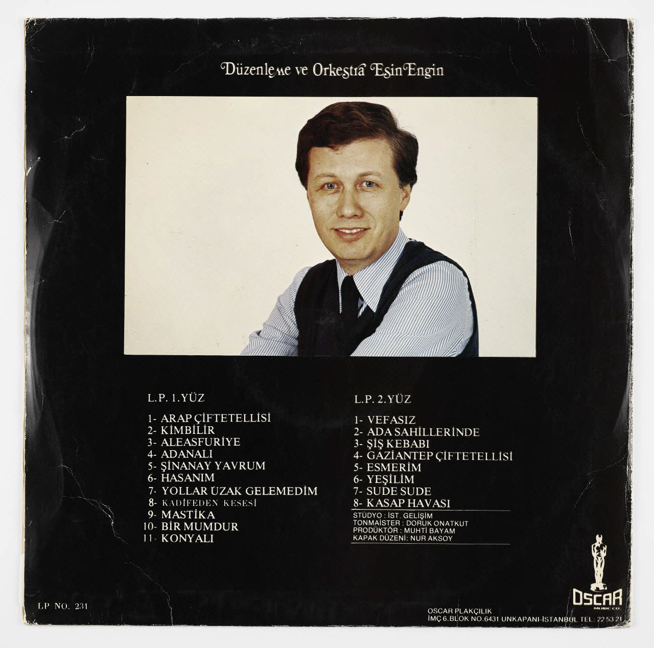 Esin Engin orkestras ; Oscar Plakçılık disque 33 tours Super oriental music Turquie 1979 2023.21.4.1-2 Photo Mucem / Marianne Kuhn