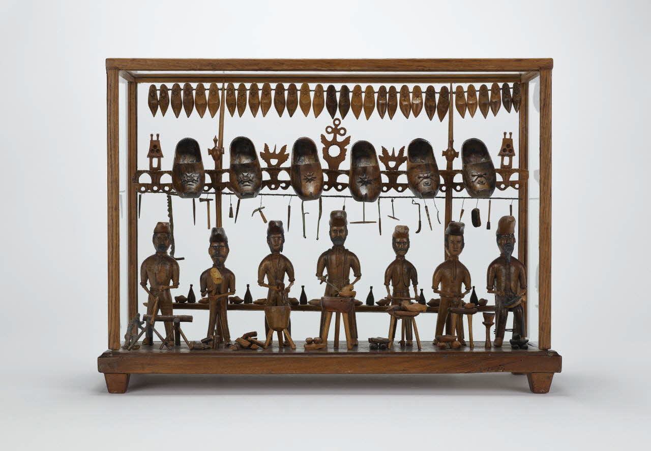 Urbain Olié chef-d'oeuvre de sabotier Chef d'oeuvre de sabotier Midi-Pyrénées, France 1875-1900 2023.31.1.1-2 Photo Mucem / Marianne Kuhn