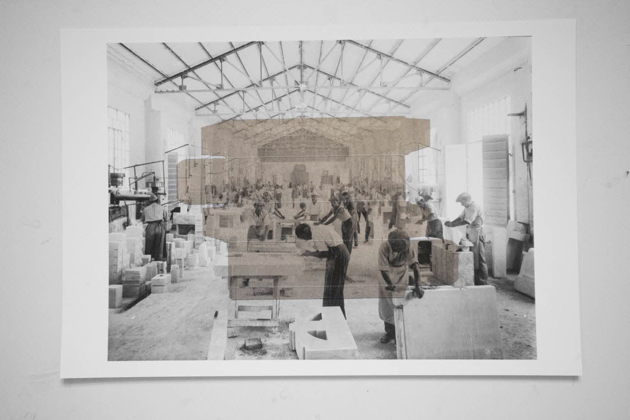 Ilario Bessi ; Hélène Bellenger tirage photographique Sans titre (lavorazione marmo) Massa-Carrara, Italie 2023 2023.43.2 Photo Hélène Bellenger