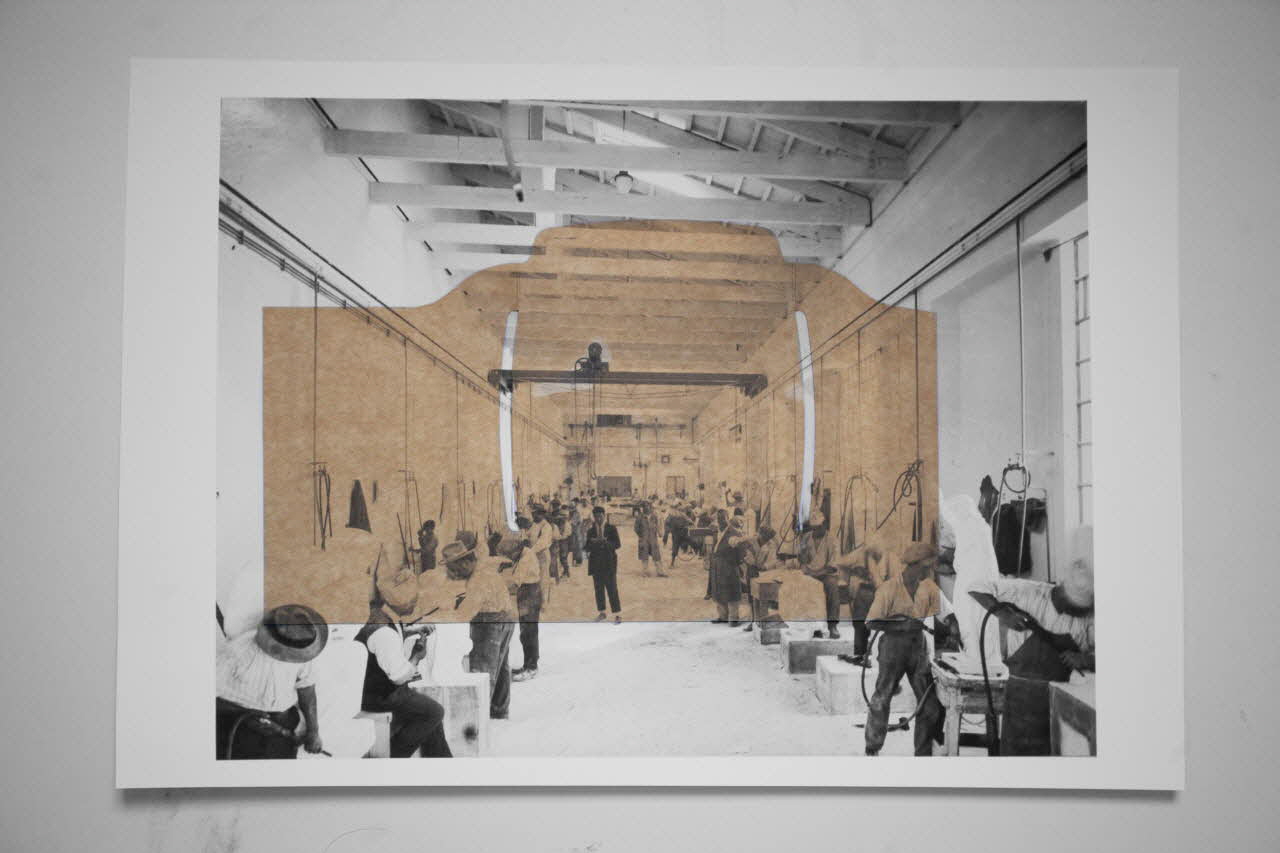Hélène Bellenger ; Ilario Bessi tirage photographique Sans titre (Studio Nicoli) Massa-Carrara, Italie 2023 2023.43.3 Photo Hélène Bellenger