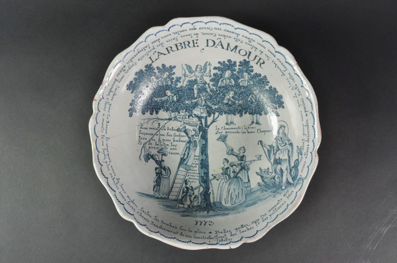 saladier L'arbre d'amour Bourgogne, France 1773 1950.48.2 Photo Mucem