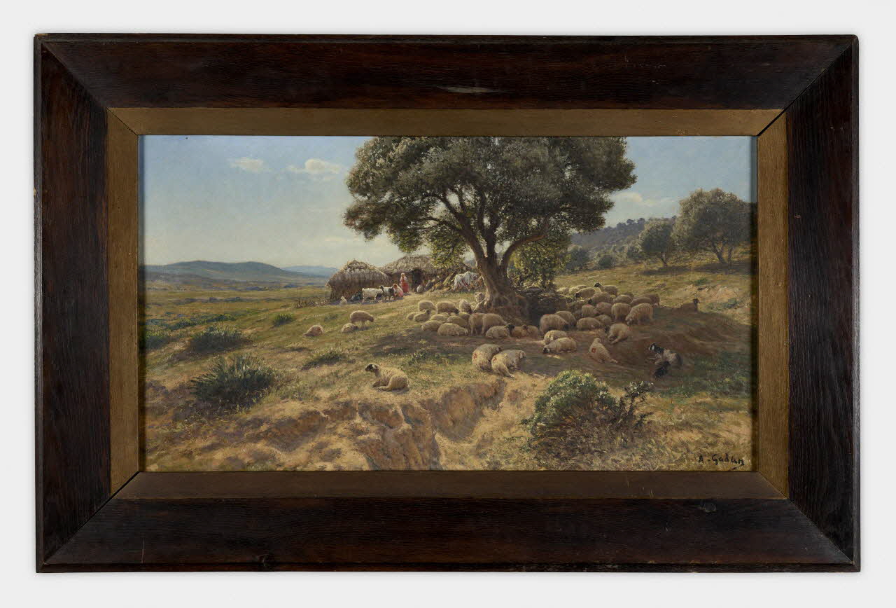 Antoine Gadan peinture Troupeau et bergers en Kabylie Algérie 1881-1934 2023.34.1 Photo Mucem / Marianne Kuhn
