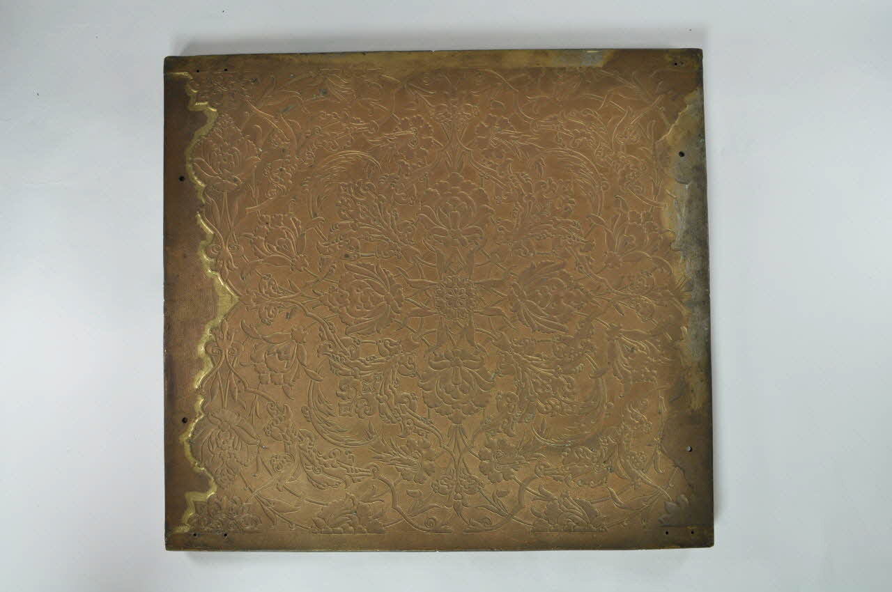 Manufacture Paul Balin planche d'impression pour papier peint plaque pour frapper les tissus Ile-de-France, France 1863-1898 1950.55.7 Photo Mucem