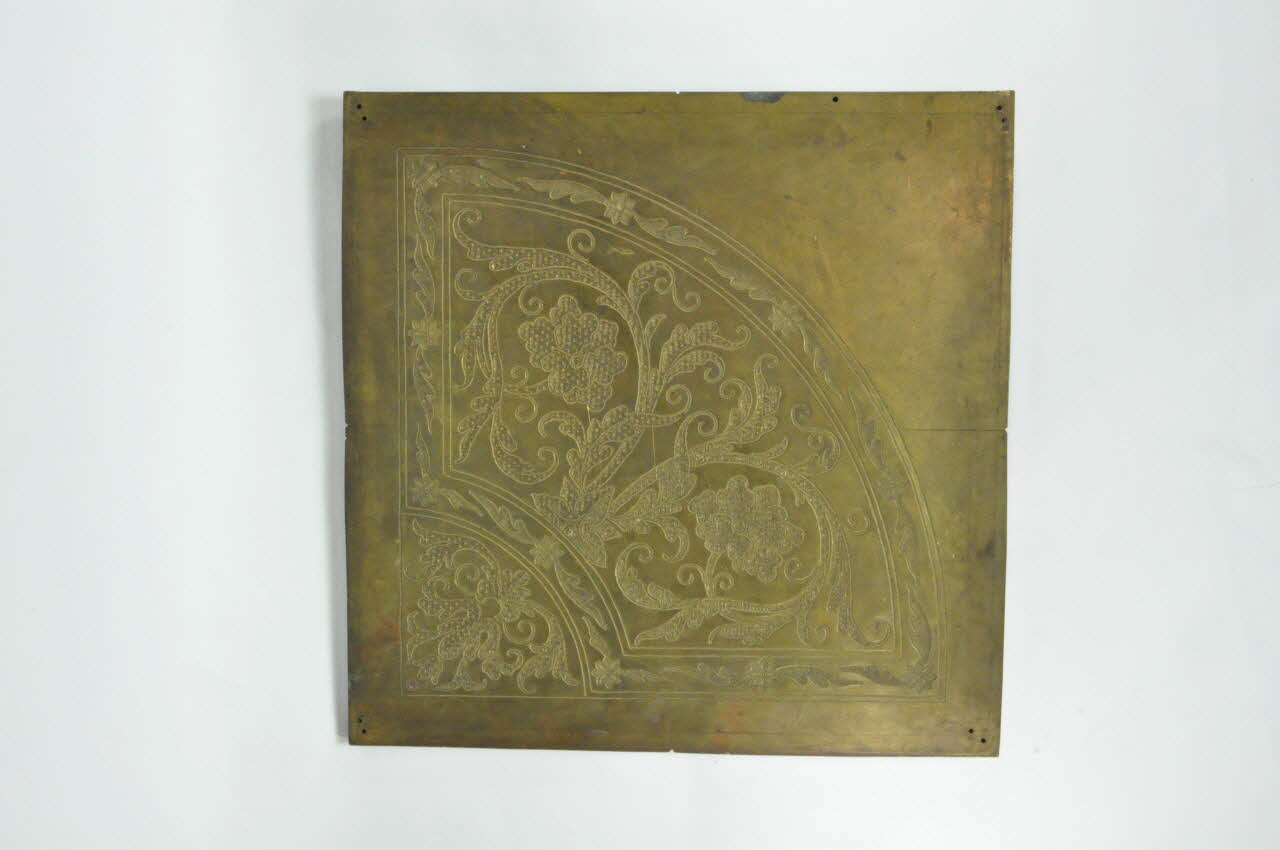 Manufacture Paul Balin planche d'impression pour papier peint plaque pour frapper les tissus Ile-de-France, France 1863-1898 1950.55.8 Photo Mucem