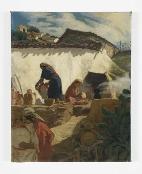Jules Migonney peinture Tamaroucht-Kabylie - 1910 Kabylie, Algerie 1910 2023.1.1 Photo Mucem / Marianne Kuhn