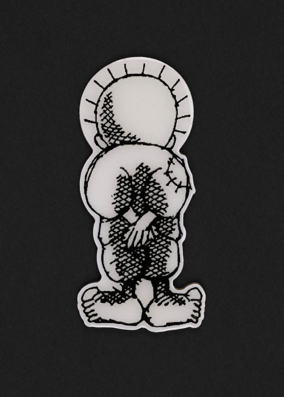 Naji Al-Ali autocollant Autocollant à l'effigie de la mascotte politique Handala Palestine 2020-2022 2023.38.11 Photo Mucem / Marianne Kuhn