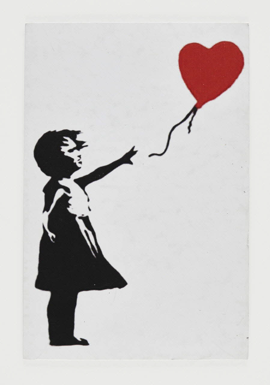 magnet Petite fille lançant un ballon en forme de coeur de Banksy 2023.41.7 Photo Mucem / Marianne Kuhn