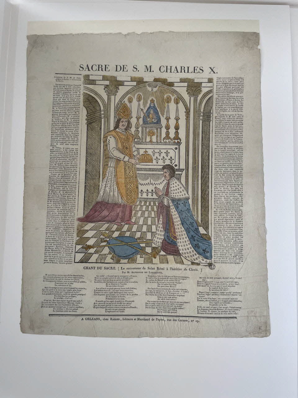 Michelin François ; Michel Rabier-Boulard imagerie ancienne SACRE DE S.M. CHARLES X. Orléans 1825 1952.39.36 Photo Mucem