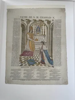 Michelin François ; Michel Rabier-Boulard imagerie ancienne SACRE DE S.M. CHARLES X. Orléans 1825 1952.39.36 Photo Mucem
