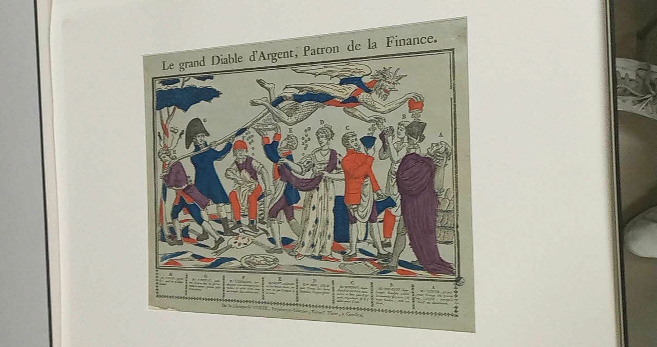 Pierre-François Godard ; Jean François Joseph Hurez imagerie ancienne Le grand Diable d'Argent, Patron de la Finance. Cambrai 1810-1817 1952.39.6 Photo Mucem