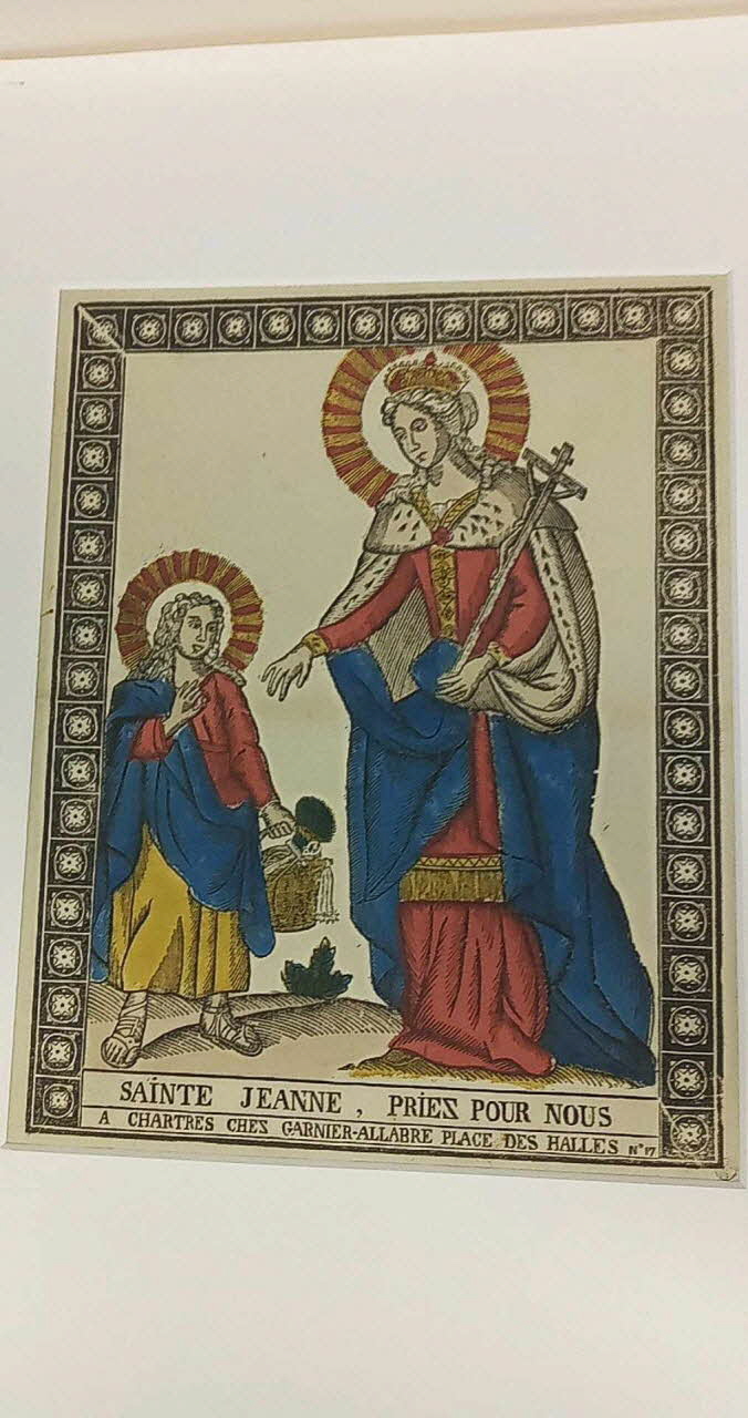 Jacques-Pierre Garnier-Allabre imagerie ancienne SAINTE JEANNE, PRIEZ POUR NOUS Chartres 1815-1823 1955.9.11 Photo Mucem