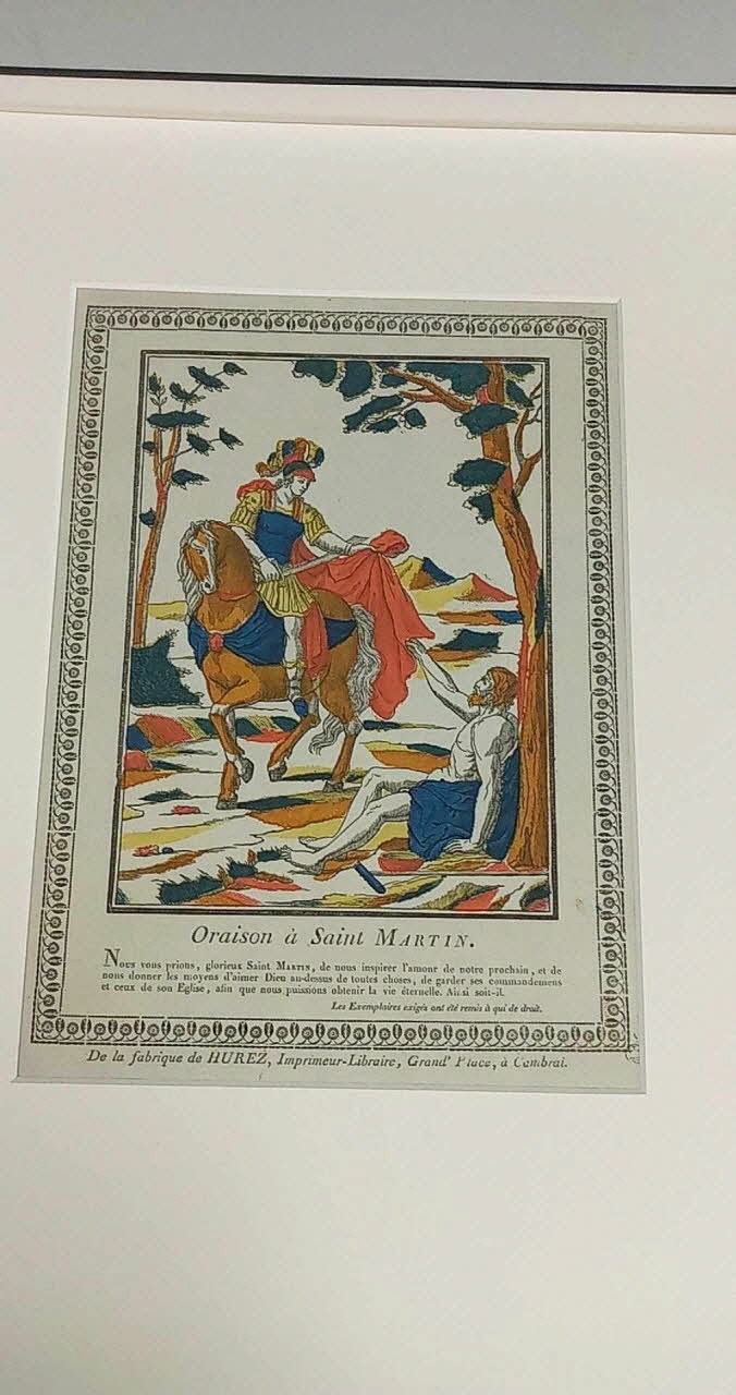 Pierre-François Godard ; Jean François Joseph Hurez imagerie ancienne Oraison à Saint MARTIN Cambrai 1815-1817 1965.75.120 Photo Mucem
