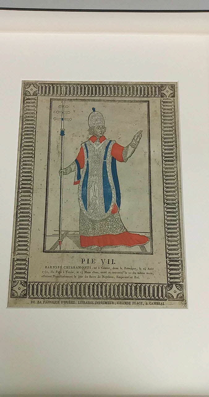 Jean François Joseph Hurez imagerie ancienne PIE VII Cambrai 1800-1810 1965.75.136 Photo Mucem