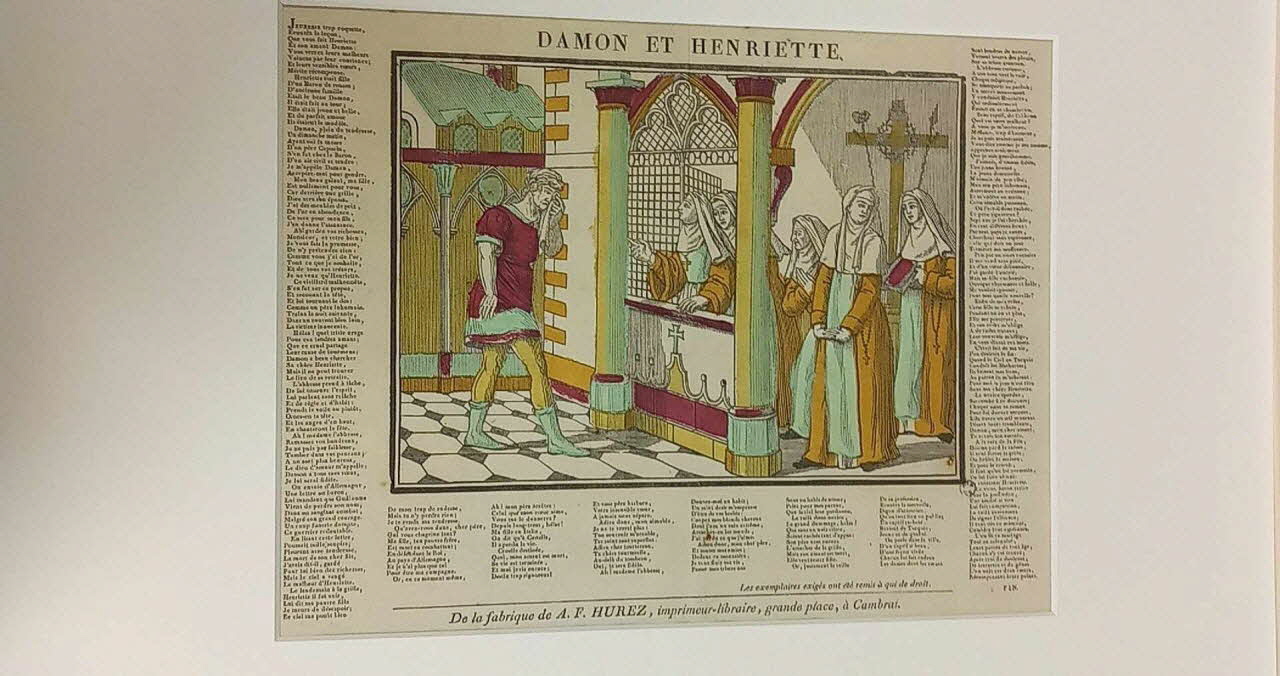 Pierre-François Godard ; Amand-François Hurez imagerie ancienne DAMON ET HENRIETTE. Cambrai 1812-1822 1965.75.140 Photo Mucem