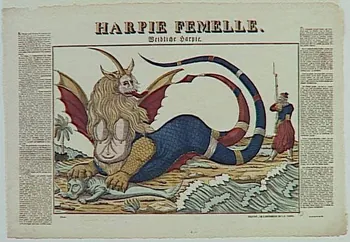 Boulay , Charles ; Clerc Jean Pierre imagerie ancienne HARPIE FEMELLE.  WEIBLICHE HARPIE Belfort 1831-1842 1986.69.2  Photo RMN-Grand Palais (Mucem)