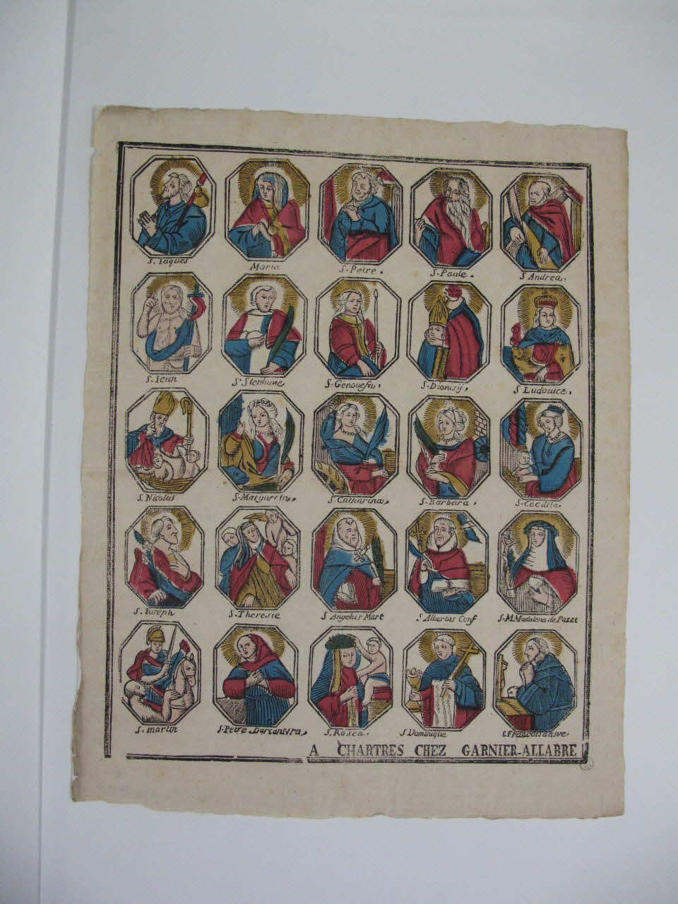 imagerie ancienne Planche de saintetés 1953.41.10 Photo Mucem