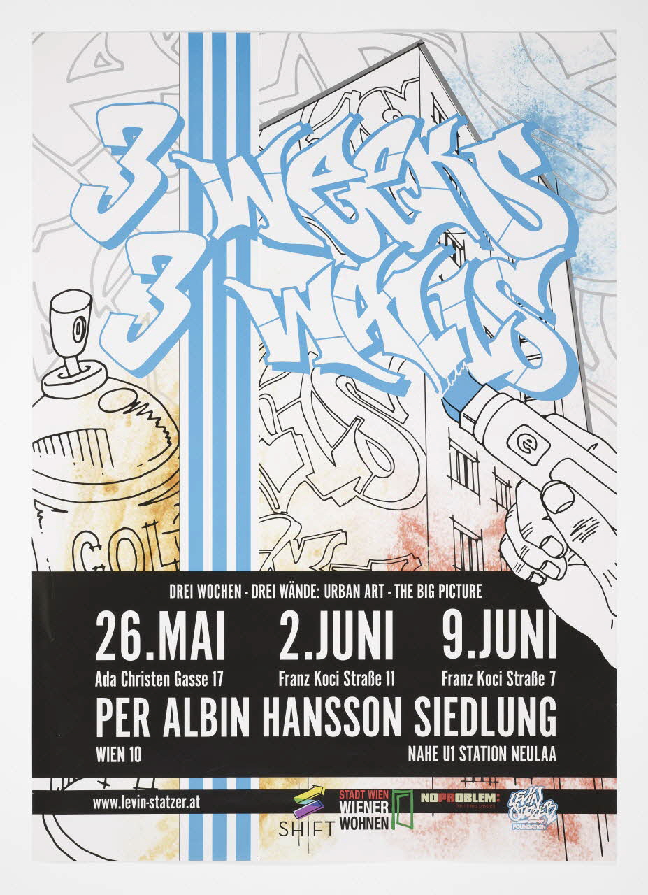 Levin Statzer Foundation affiche 3 Weeks 3 Walls Autriche 2018 2024.15.14 Photo Mucem / Marianne Kuhn