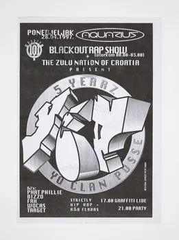 2Fast affiche Affiche pour une soirée organisée pour les 5 ans du groupe YCP Croatie 1997 2024.15.7  Photo Mucem / Marianne Kuhn