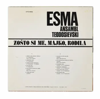 Esma Redžepova ; Jugoton; disque 33 tours Zosto si me, majko, rodila Croatie 1974 2024.21.1.1-2 Photo Mucem / Marianne Kuhn