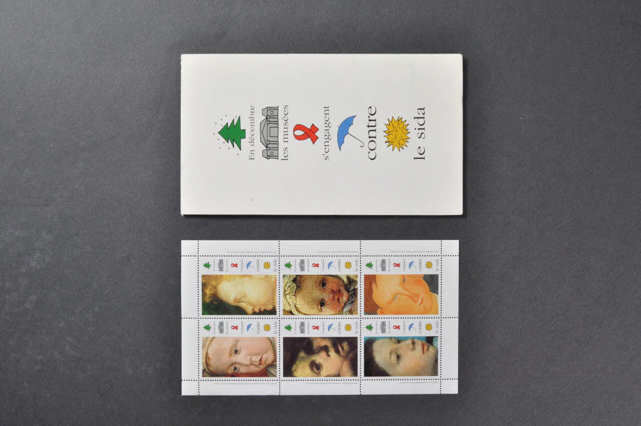 planche de timbres "En décembre les musées s'engagent contre le sida" 2003.100.15.1-2 Photo Mucem