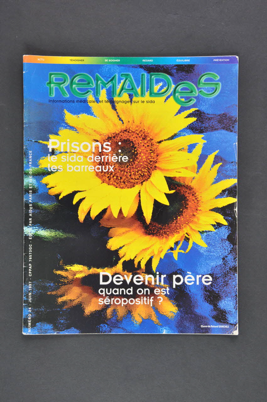 AIDES Revue associative "Remaides, n°24, juin 1997" / "Prisons : le sida derrière les barreaux" / "Devenir père quand on est séropositif ?" France 1997/6 2003.100.18 Photo Mucem