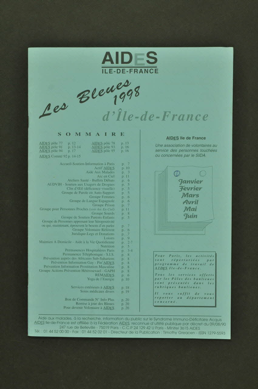 Aides Ile De France journal "Les bleues d'Ile de France Île-de-France, France 1998 2003.100.2 Photo Mucem