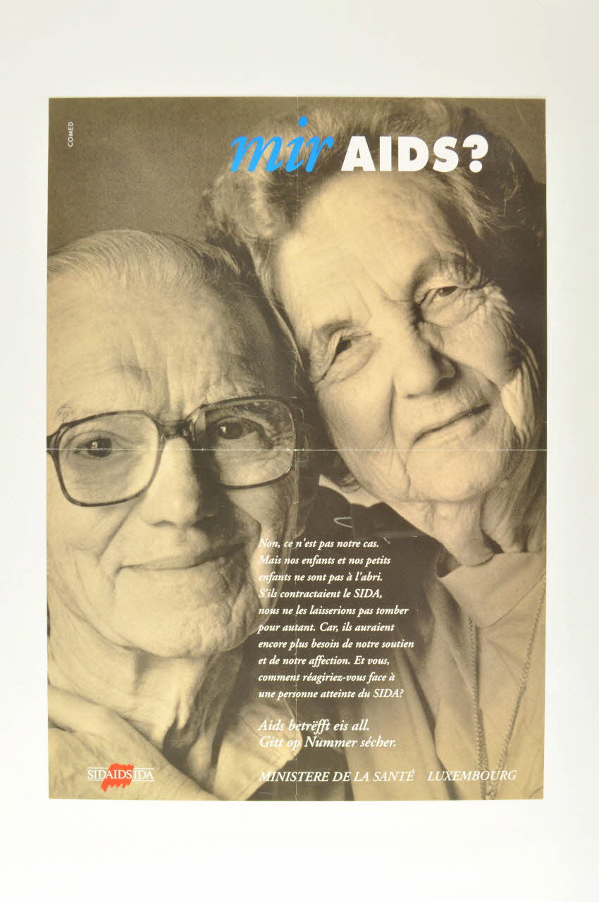 affiche "Mir AIDS ?" (Avez-vous le sida ?) 2005.10.19 Photo Mucem