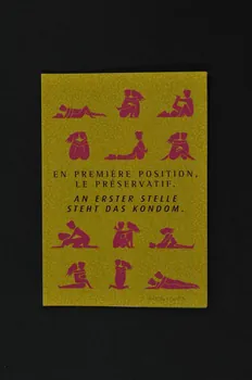 Dépliant "En première position le préservatif" (en français, allemand, anglais, portugais) 2005.10.3 Photo Mucem