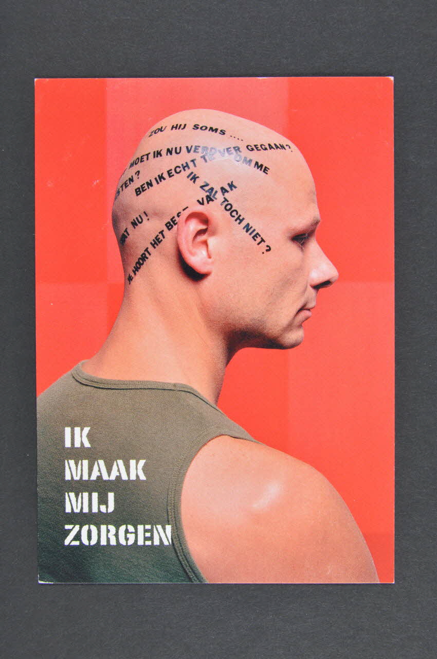 SAD Schorer Stichting carte postale "Ik maak mij zorgen" Pays-Bas 2004 2005.100.20 Photo Mucem