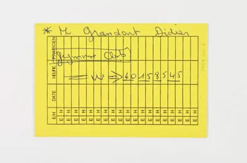 Hôpital Pasteur - Personnel et malades Carte de rendez-vous Fiche de rendez vous aérosol France 1999 2003.100.6 Photo Mucem